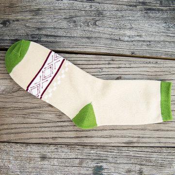 Chaussette désodorisante respirante en coton à tricoter, chaussettes de tube moyen décontractées