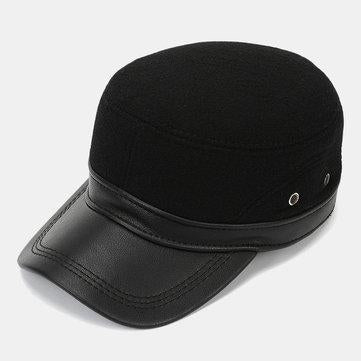 Chapeau plat décontracté en velours en feutre