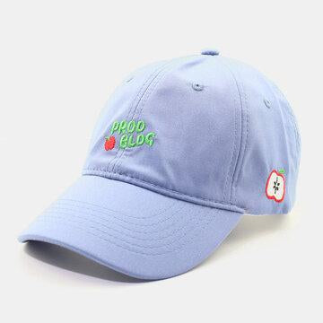 Casquette de baseball brodée avec motif pomme brodée