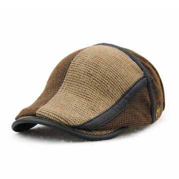 Casquette Plate en Coton Tressé Style Newsboy