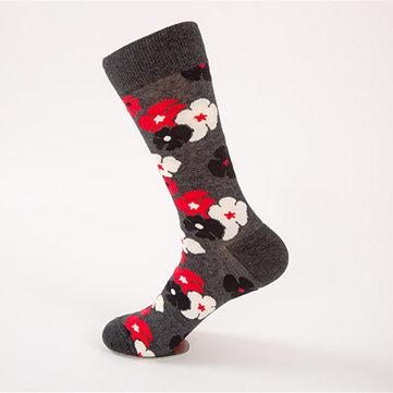 Chaussettes en coton à motif floral