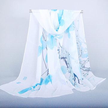 Écharpe oversize douce en mousseline à imprimé