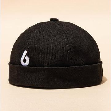 Chapeaux de crâne avec chapeau sans bord de broderie de lettre de couleur unie