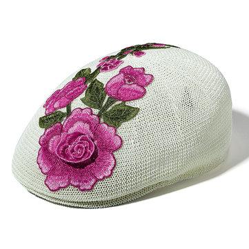 Casquette Béret Broderie Vintage
