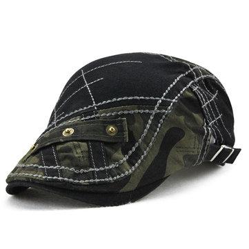 Casquette de béret chaude au point de camouflage en coton lavé respirant