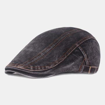 Casquettes unisexe en denim vieilli délavé