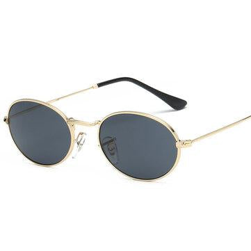 Lunettes de soleil rétro à monture ronde en métal