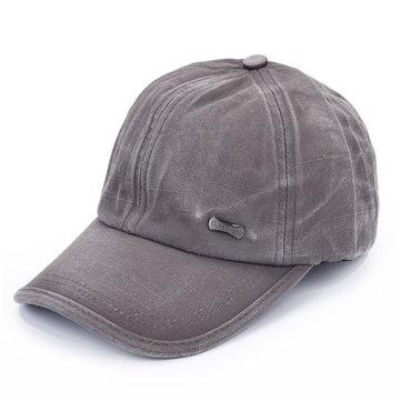 Casquette Lavable Coton Mélangé Chapeau Ajustable Baseball Style Golf Hip-hop Pour Extérieur