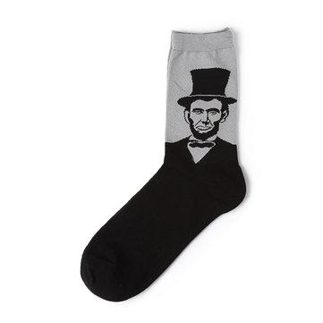 Chaussettes Coton Style Ancienne Littérature À Imprimé Figure De Peinture À L'huile