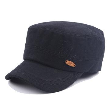 Coton brodé chapeau plat de cadet d'armée de chapeau de chapeau de baseball de visière extérieure