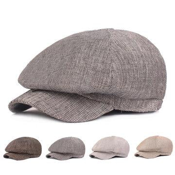Chapeau de béret de coton de chanvre chapeau de mode couleur unie