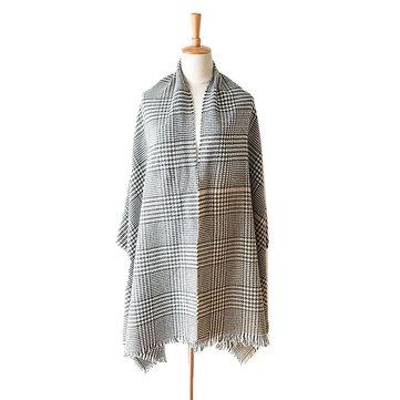 Nouveau châle dégradé pied de poule foulard gradient gradient de cachemire dames