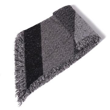 Écharpe de 200CM en cachemire artificiel en patchwork à franges