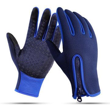 Gants Coupe-vent Imperméable Écran Tactile en Polaire pour Cyclisme