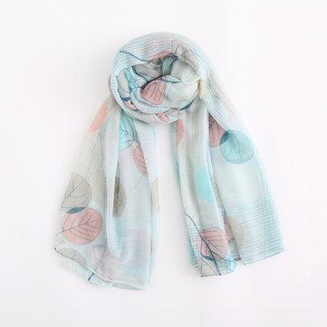 Nouvelle Mode Européen Et Américain Pays Saisons Style Modèle De La Feuille Sauvage Soft Bali Fils Écharpes Écharpe