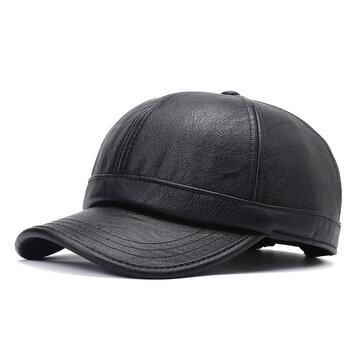Protéger l'oreille coupe-vent en cuir PU casquette de baseball