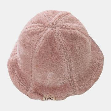 Chapeau de pêcheur à capuche épaisse en peluche chaude pliable
