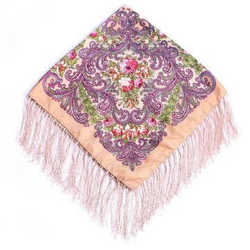 Foulard carré châle impression coton et lin foulard Tasse
