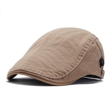 Casquette plate couleur unie en coton