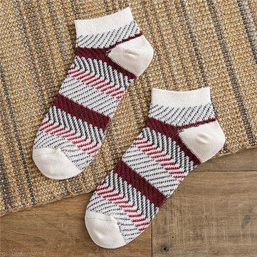 Chaussettes bateau en coton à rayures