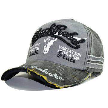 Casquette de baseball ajustable lavable en coton à visière