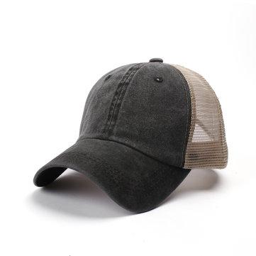 Casquette de baseball en coton lavé multicolore