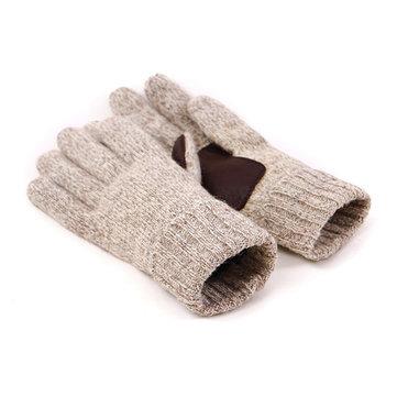Gants demi-doigts en épaississement de laine