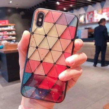 Étui de téléphone en plastique coloré rhombique Vogue