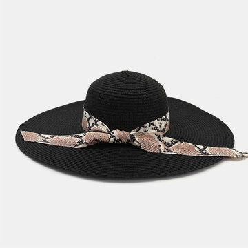 Crème solaire de plage Chapeau de paille Modèles féminins Chapeau de plage pliable Chapeau de soleil Vacances à la plage Chapeau de soleil de voyage