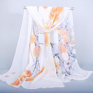 Écharpe oversize douce en mousseline à imprimé