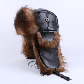 Bonnet Lei Feng En Cuir Polaire