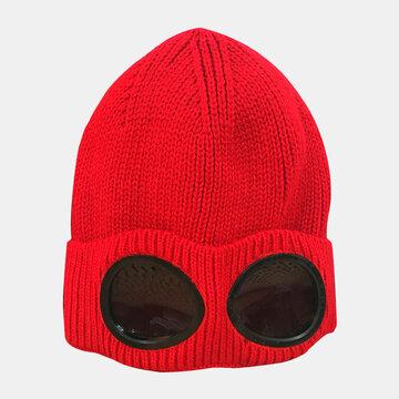 Lunettes de soleil Bonnet de ski en laine chaude Bonnets à petite casquette