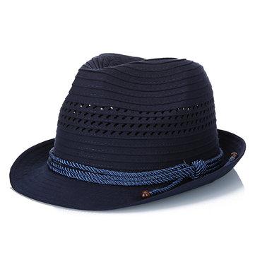 Chapeau Jazz à rayures solides en polyester