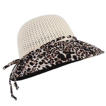 Chapeau de seau crème solaire léopard respirant d'été