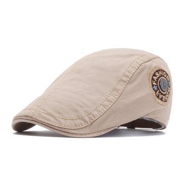 Casquettes Bérets Lettre Vintage Coton Brodé