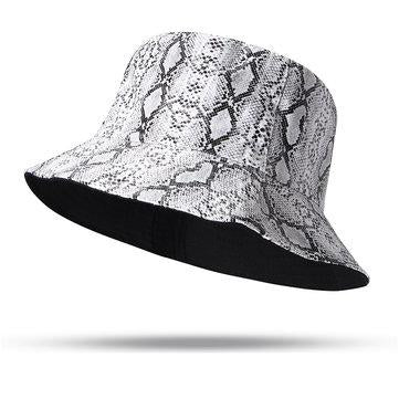 Chapeau de pêcheur pare-soleil motif serpent