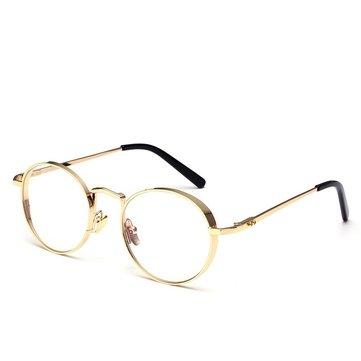 Lunettes à lentille claire pour ordinateur rétro en métal léger