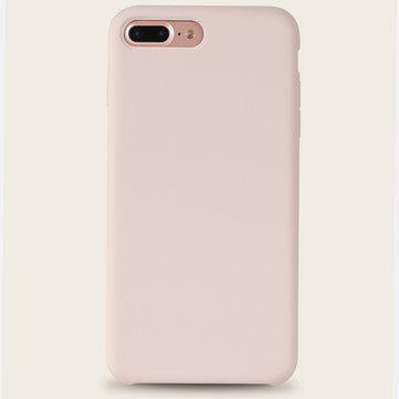 Etui de téléphone rose mignon couleur unie type simple