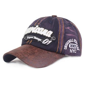 Casquette de baseball en coton lavé avec lettre brodée