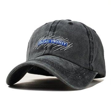 Casquette de baseball en denim lavé à la broderie