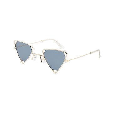 Lunettes de soleil en métal triangulaires à petit cadre