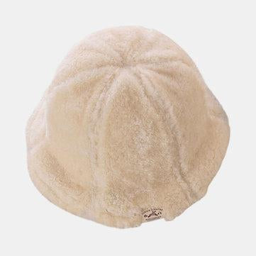 Chapeau de pêcheur à capuche épaisse en peluche chaude pliable