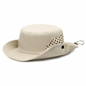 Chapeau de pêcheur respirant en plein air Mesh Large Brim Mesh Respirant Chapeau de plage
