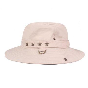 Chapeau de seau unisexe d'été en coton avec pentagramme