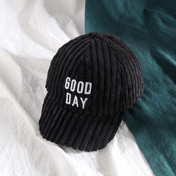Épaisse casquette de baseball en velours côtelé chapeau courbé extérieur