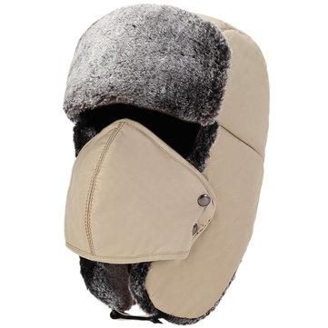 Capuche Hiver Épaisse en Velours Chapeau Coupe-vent Style Lei Feng