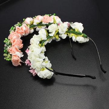 Flower boho floral headband garland festival wedding bridal headband
