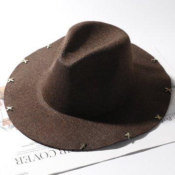 Casquette Jazz Rivet Felt Top Hat