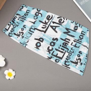 Petit foulard en soie glacée à séchage rapide imprimé