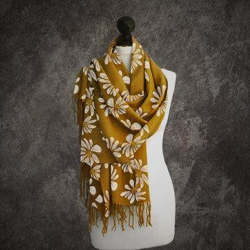 Écharpe chaude de modèle d'impression de couleur unie polyvalente élégante enveloppe de cou